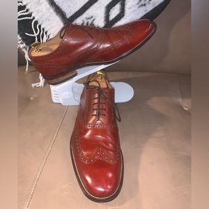 Cole Haan wingtipped oxfords ox blood leather 10.5